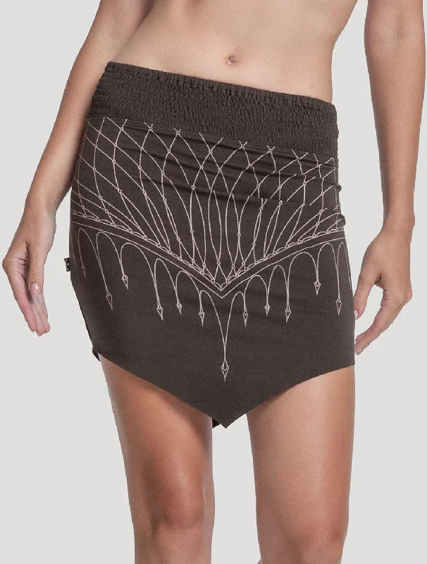 Net Mini Skirt button skirt front