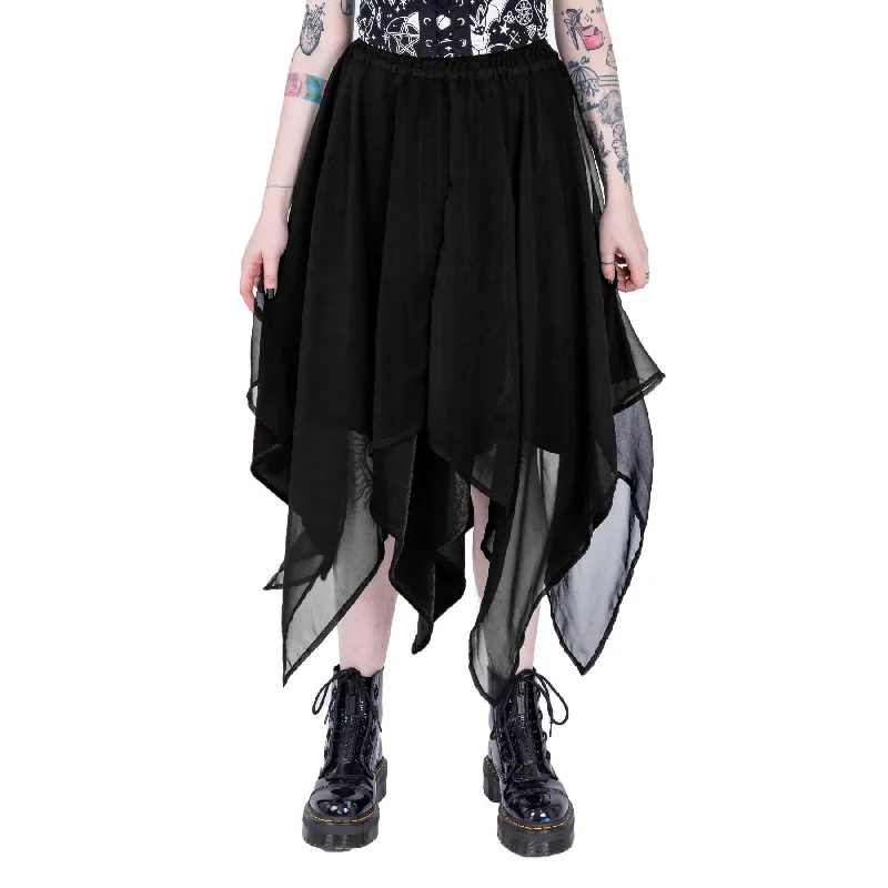 OCEANE SKIRT - BLACK cashmere skirt rich