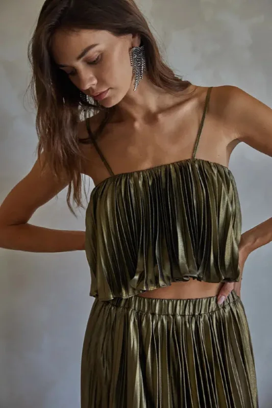 JENNY METALLIC TANK print tank top