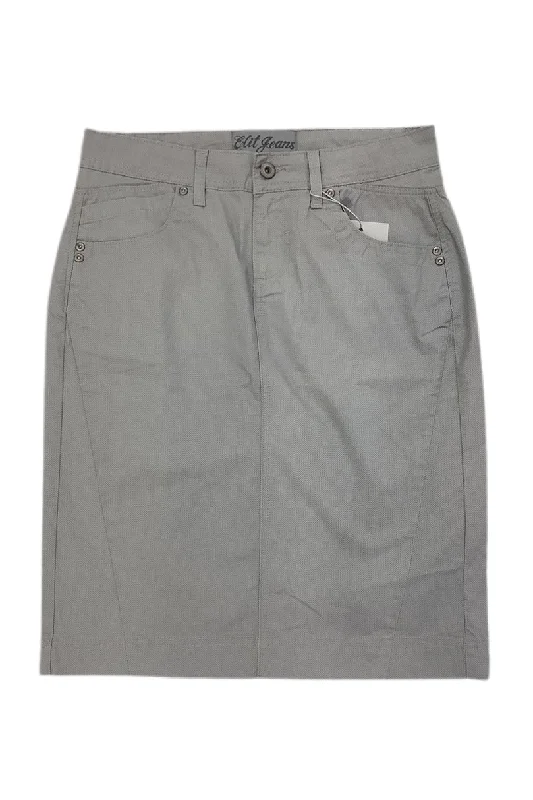 Elit Cotton Light Grey Skirt Style 068-12A slim fit skirt