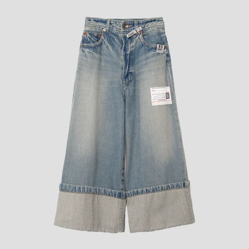 DENIM ROLL-UP PANTS Soft Stretch Pants