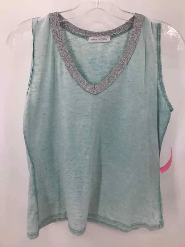 Pre-Owned Made In Italy Blue Size One Size Tank Top ivory tank top