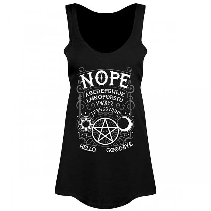 Grindstore Ladies/Womens Nope Ouija Floaty Tank lounge tank top
