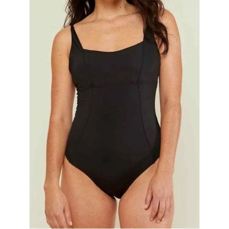 ANDIE SWIM Women's The Havana One Piece Swimsuit Medium Black Square Neck Minimalist One-Piece ANDIE SWIM Women's The Havana One Piece Swimsuit Medium Black Square Neck Minimalist One-Piece