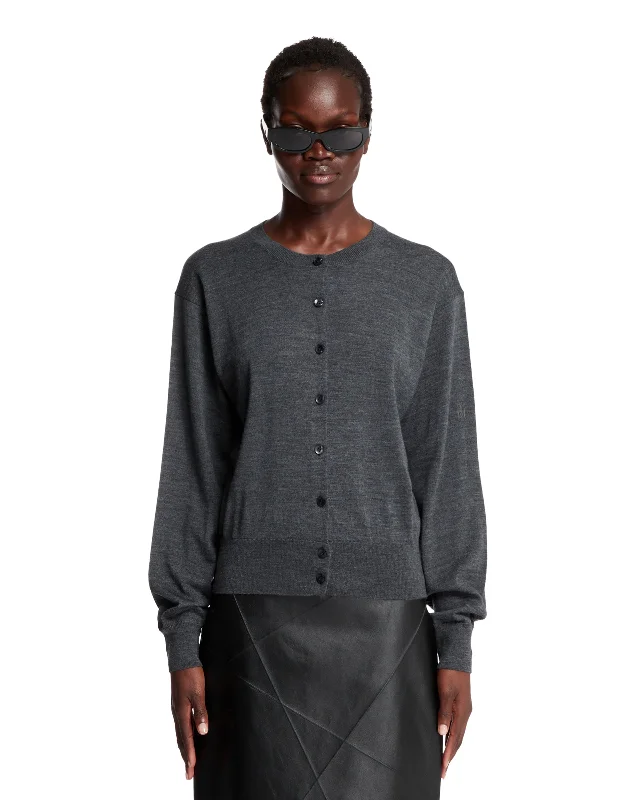 Cardigan Montie Grigio Layered Multi-layer Single Layer