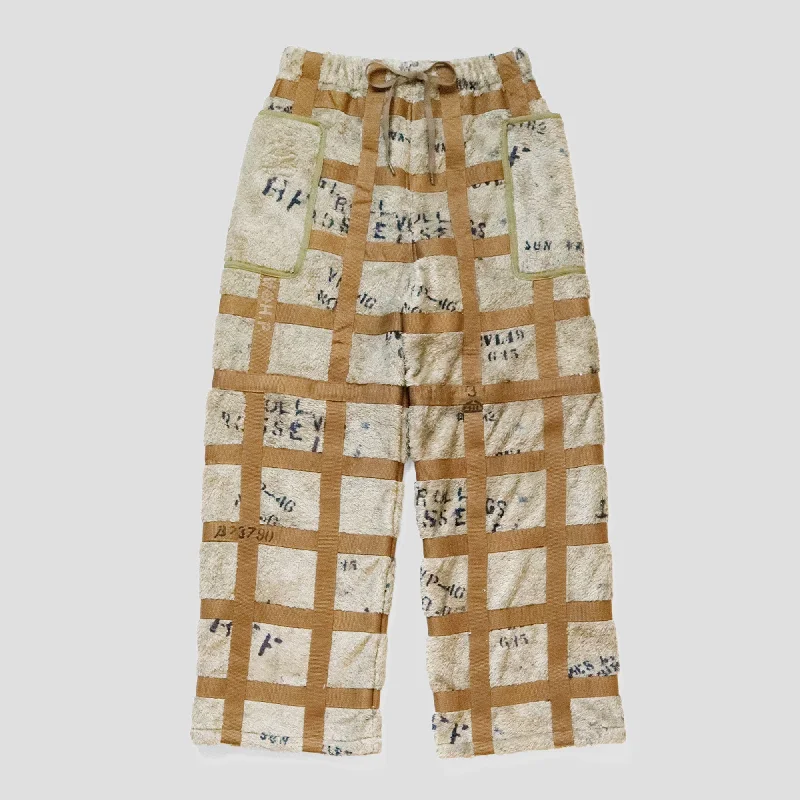 FLEECE TATTERSALL EASY PANTS Casual Plaid Pants
