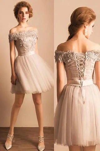 new Off-the-shoulder Lace Tulle Short Beaded Homecoming/Prom Dresses,Graduation Party Dress OK323 Tunics Short Trendy new Off-the-shoulder Lace Tulle Short Beaded Homecoming/Prom Dresses,Graduation Party Dress OK323 Tunics Short Trendy