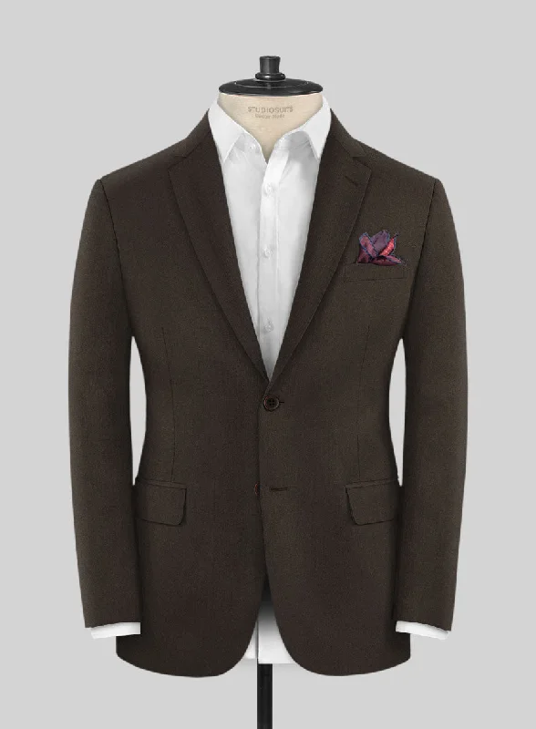 Reda Espresso Brown Wool Jacket Denim Jacket Leather Jacket Suede Jacket