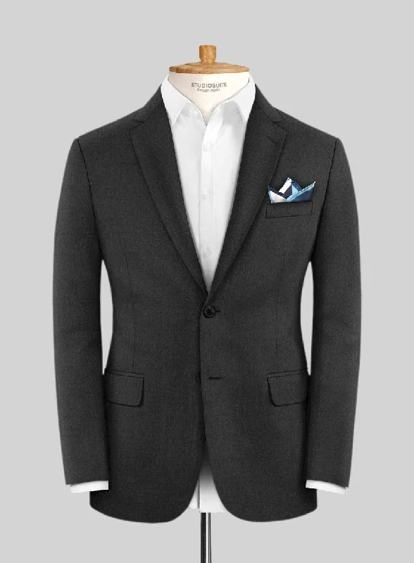 Lanificio Zegna Trofeo Dark Charcoal Wool Jacket Plaid Jacket Tartan Jacket Houndstooth Jacket