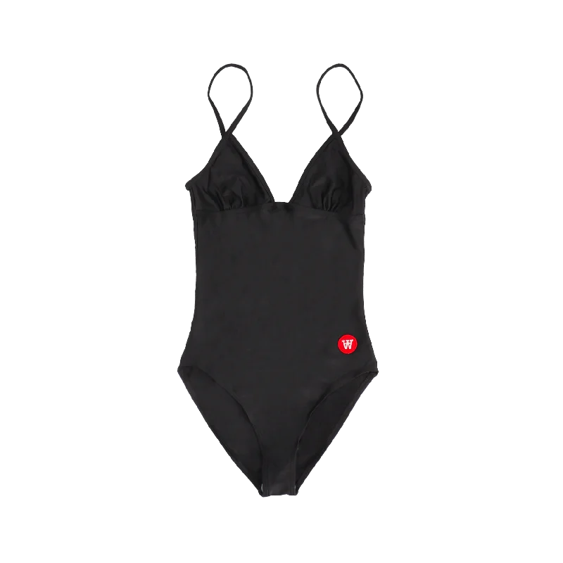 Wood Wood - Rio Swimsuit - Black Mesh Panel Swimwear