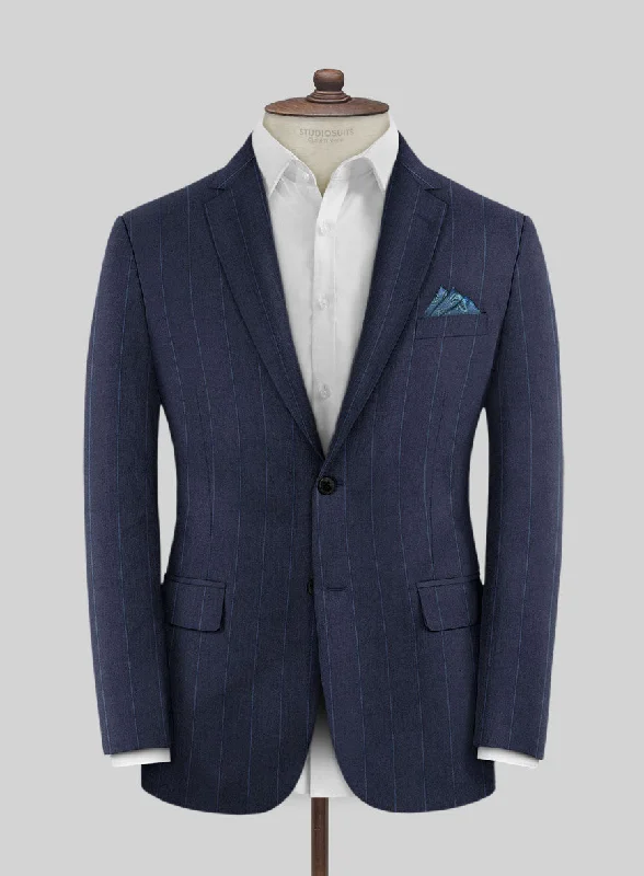 Caccoppoli Sun Dream Colta Blue Wool Silk Jacket Mesh Jacket Canvas Jacket Denim Jacket