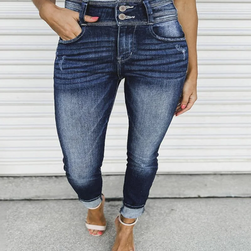 Micro Elastic High Waist Skinny Pants Fashionable Work Pants