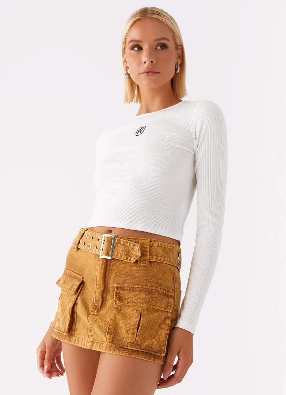 Burning Bridges Mini Skirt - Brown midi skirt versatile