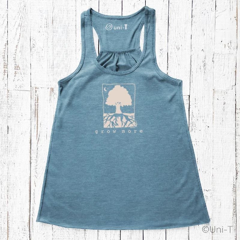 Grow More Flowy Tank Top black tank top