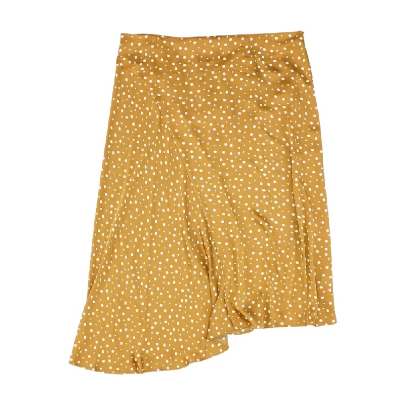 Tan Misc Midi Skirt velvet skirt rich