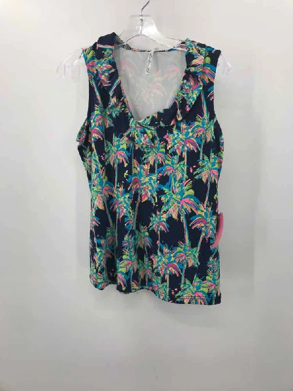 Pre-Owned Lulu B Navy Size Small Tank Top spandex blend tank