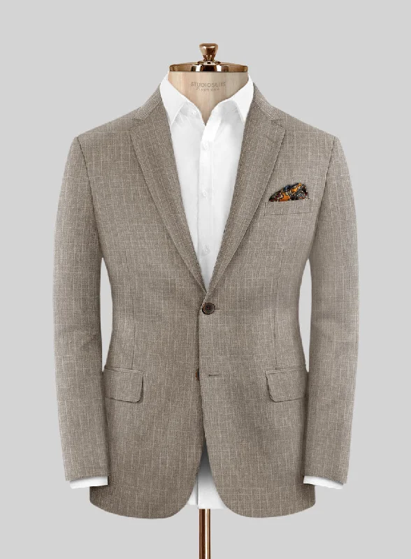 Loro Piana Brosio Linen Wool Silk Jacket Tiered Jacket Buttoned Jacket Zippered Jacket