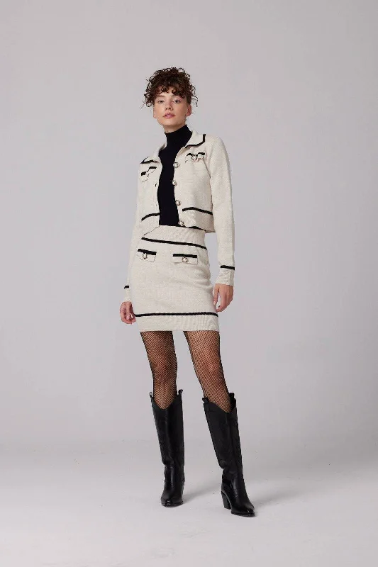 Knitwear 2 Pieces Set Cardigan and Mini Skirt Terry Terry Cloth Terry Knit