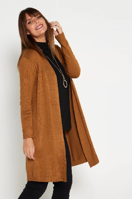 Daniella Cotton Cardigan - Mustard Neon metallic Matte