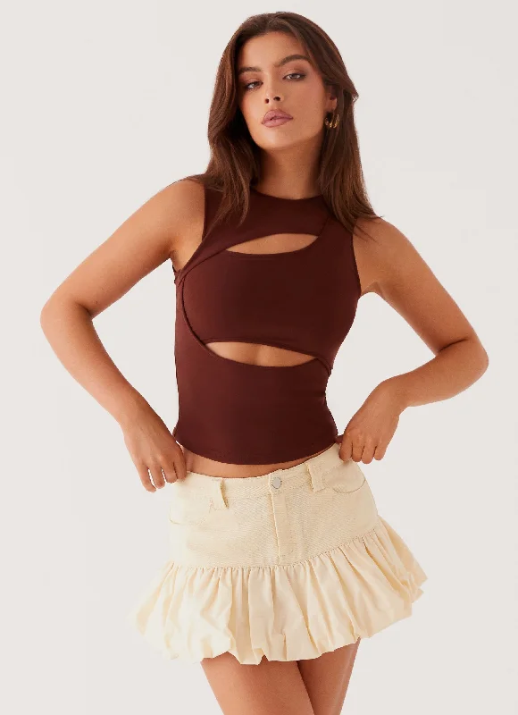 Kali Denim Mini Skirt - Ivory lace skirt romantic