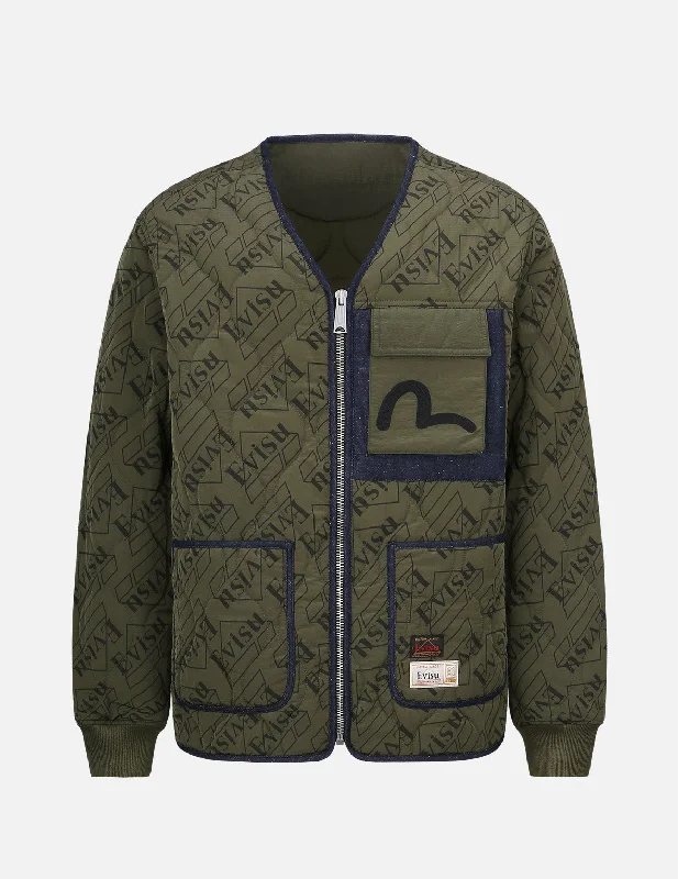 Monogram Print Liner Jacket Anorak Shell Jacket Lightweight Jacket