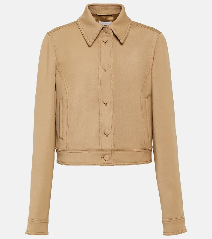Gabriela Hearst Thereza cropped wool jacket Anorak Shell Jacket Lightweight Jacket