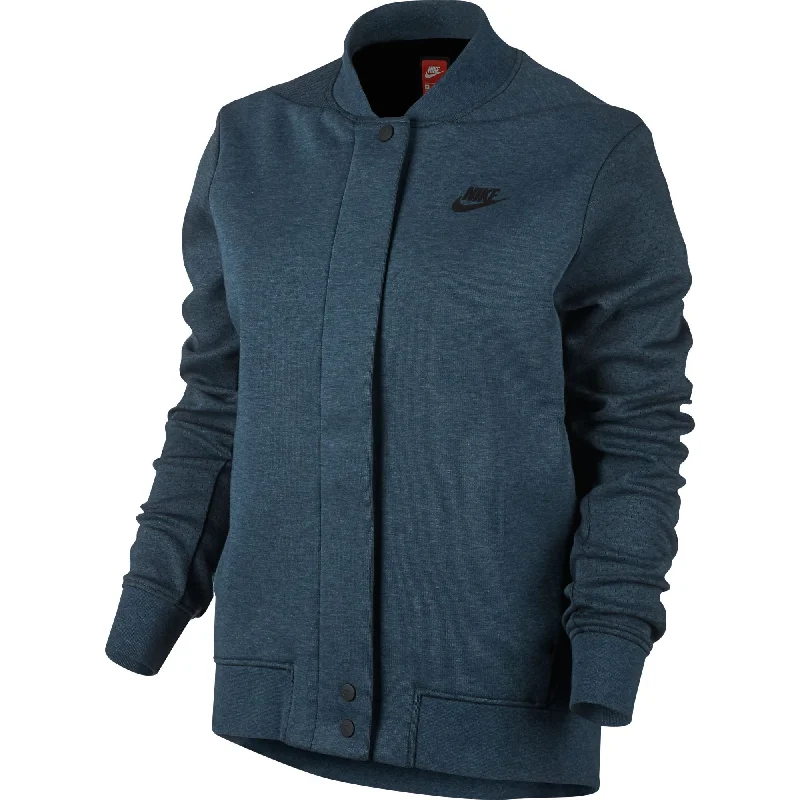 Nike Tech Fleece Destroyer Women's Jacket Squadron Blue Embroidered Jacket Appliqued Jacket Beaded Jacket