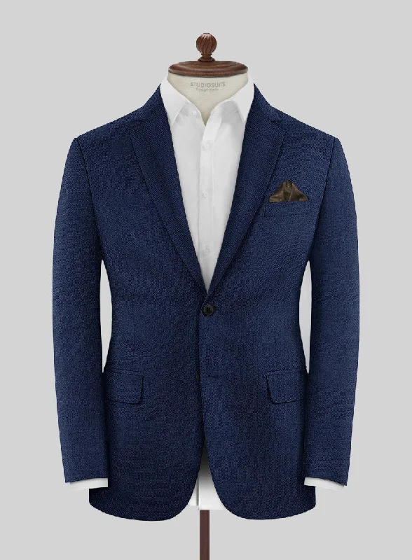 Reda Royal Blue Pure Wool Jacket Zip Front Button Front Snap Front
