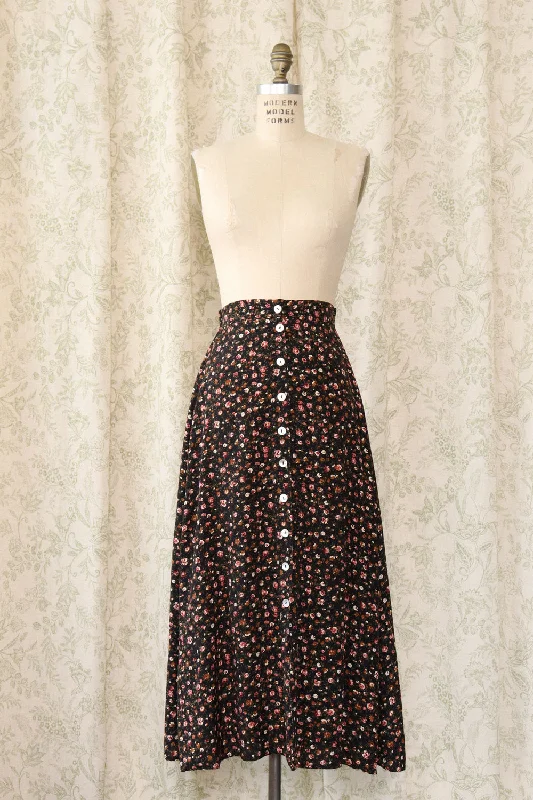 Ditsy Floral Tea Skirt S leather skirt refined