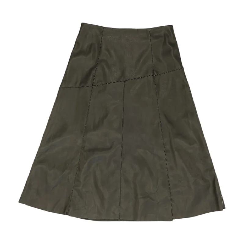 Black Solid Maxi Skirt wool skirt warm