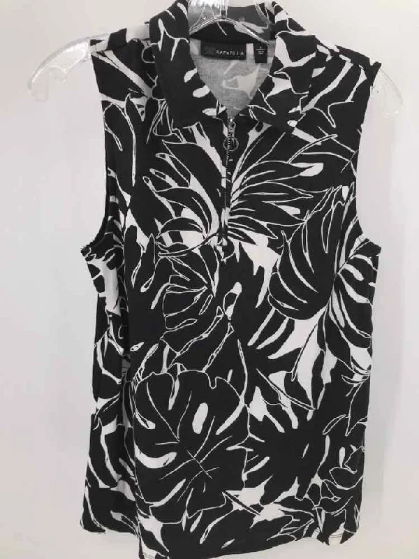 Pre-Owned Rafaella Black Size Medium Tank Top workout tank top