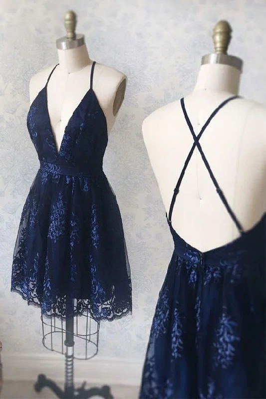 Navy Blue Homecoming Dress with Appliques, Vintage Party Dresses C1144 Tunics Review highly Navy Blue Homecoming Dress with Appliques, Vintage Party Dresses C1144 Tunics Review highly