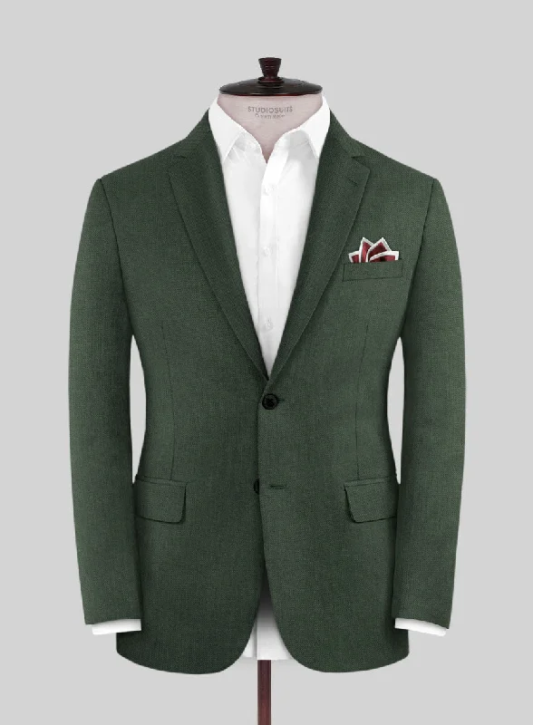 Lanificio Zegna Traveller Green Wool Jacket Fleece Fabric Down Fabric Feather Fabric