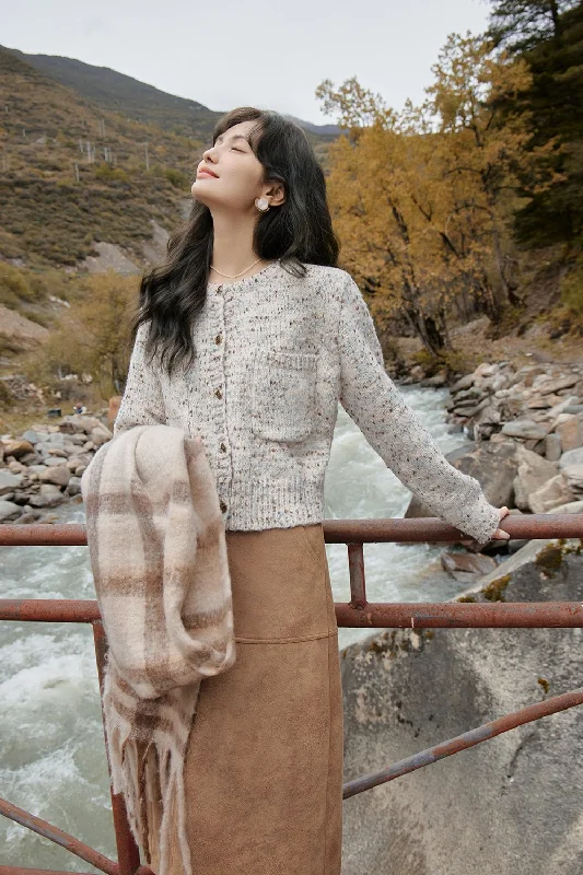 Knit Cardigans for Women Glossy Satin Silk