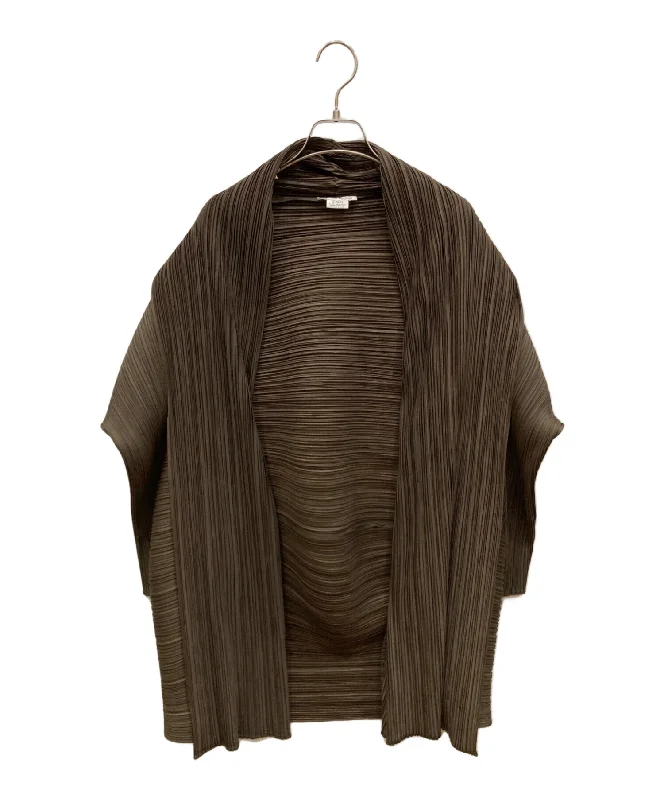 [Pre-owned] PLEATS PLEASE Pleated Bolero Cardigan PP63-JO413 Open Front Closed Front Wrap Front