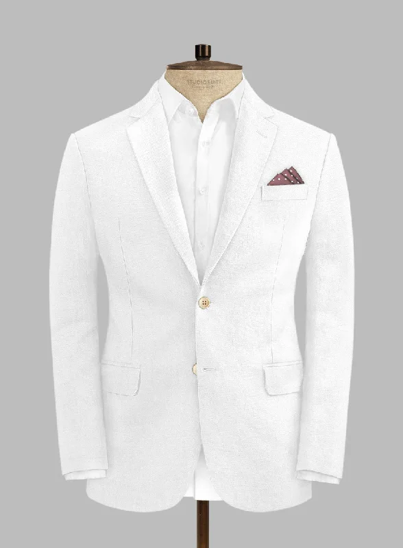 Solbiati Art Du Lin White Linen Jacket Embroidered Jacket Appliqued Jacket Beaded Jacket