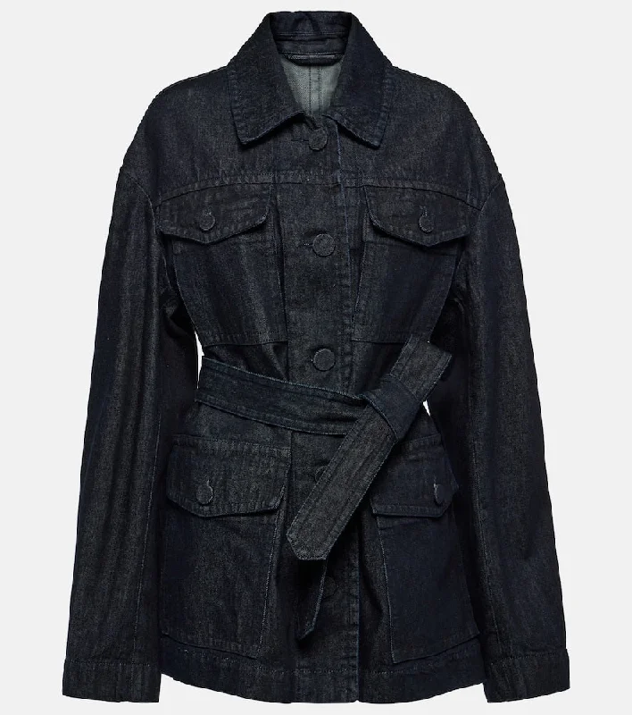 Dries Van Noten Denim jacket Hooded Jacket Caped Jacket Shawl Collar Jacket