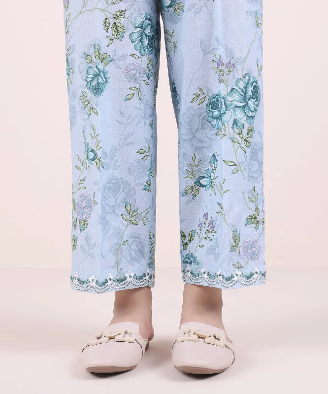 Embroidered Cambric Straight Pants Cozy Maternity Pants