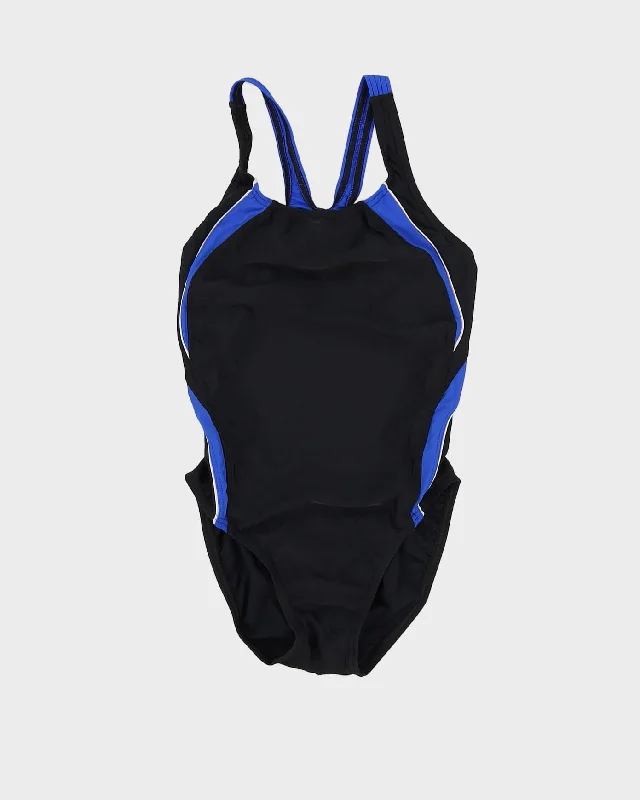 Speedo Black And Blue Swimsuit - S Modern High-Waisted Swimsuit
