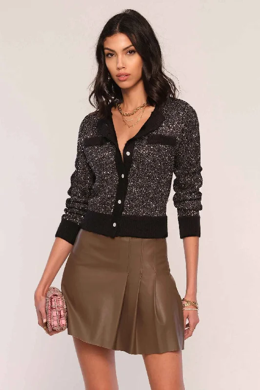 sequin cardigan Elasticated Padded Insulated