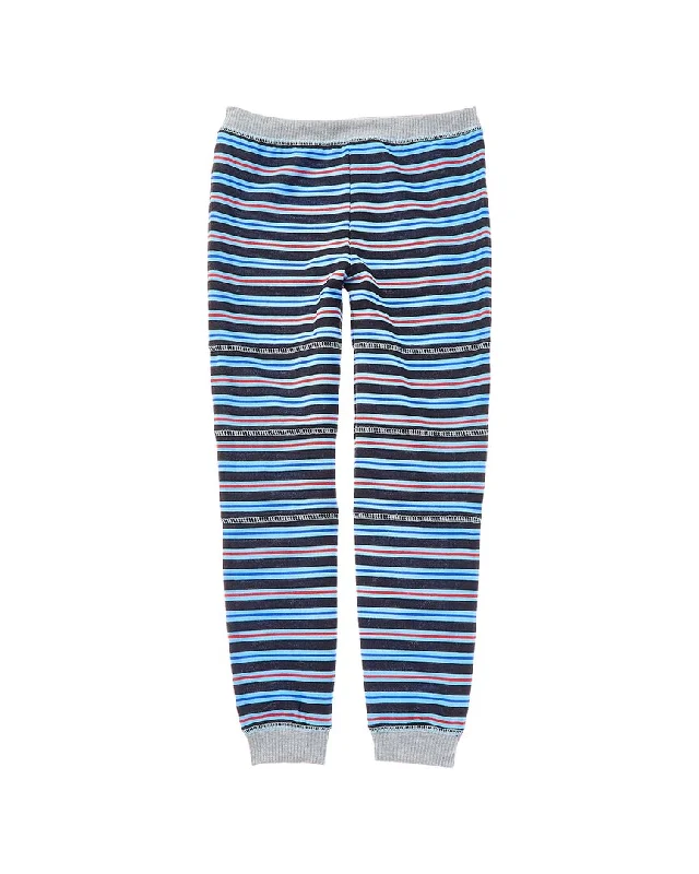 Chaser Cozy Knit Contrast Panel Jogger Pant High-Waist Jogger Pants
