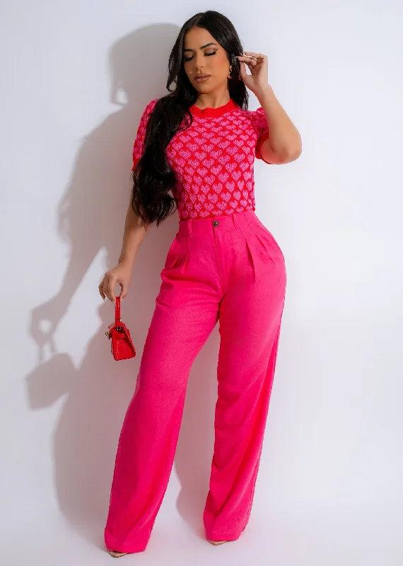 Decision To Leave Linen Pant Pink Trendy Work Pants