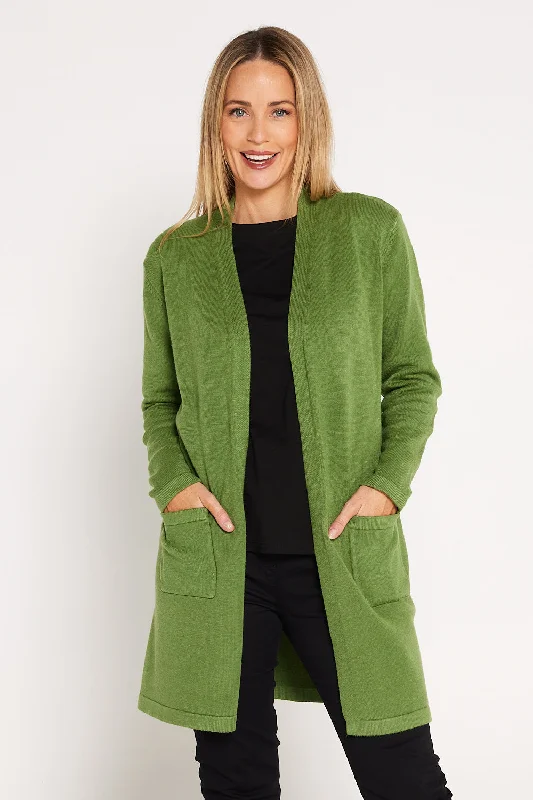 Salima Knit Cardigan - Apple Green Machine Wash Dry Clean Hand Wash