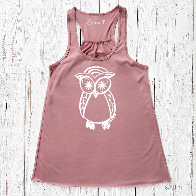 Owl Flowy Tank Top loose fit tank