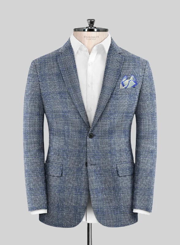 Loro Piana Uari Wool Silk Linen Jacket Tiered Jacket Buttoned Jacket Zippered Jacket