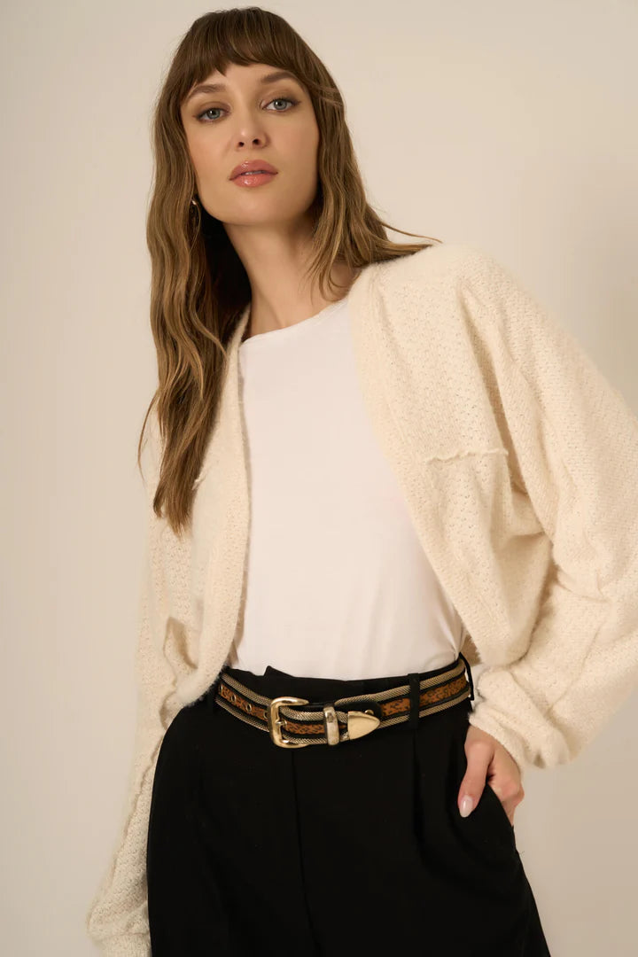 chenille bolero cardigan Boat Neck Shawl Collar Notched Collar