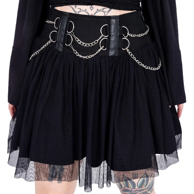 TANIA SKIRT - BLACK silk skirt luxurious