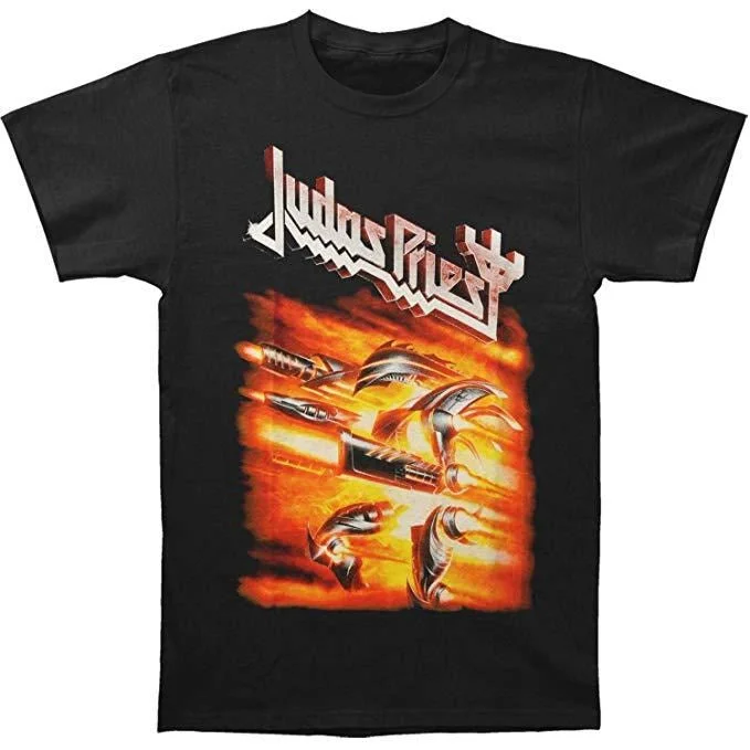 Judas Priest - Firepower - Black T-shirt-- Houndstooth Herringbone Solid