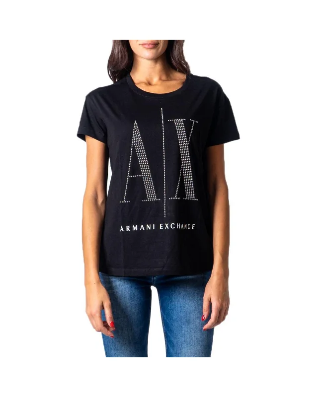 Armani Exchange Cotton Crew Neck T-Shirt-- Knit Fabric Woven Fabric Fleece Fabric