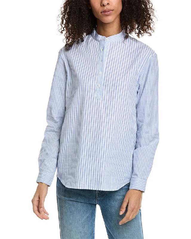 The Kooples Bleeker Stripe Shirt-- Welt Pockets Slit Pockets